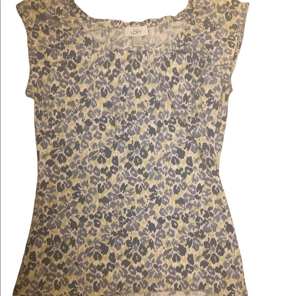 LOFT Tops - Beige, Yellow and Blue Ann Taylor LOFT Top